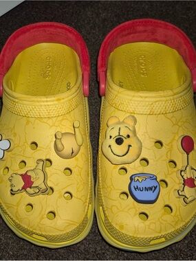 CROCS Yellow and Red Winnie the Pooh